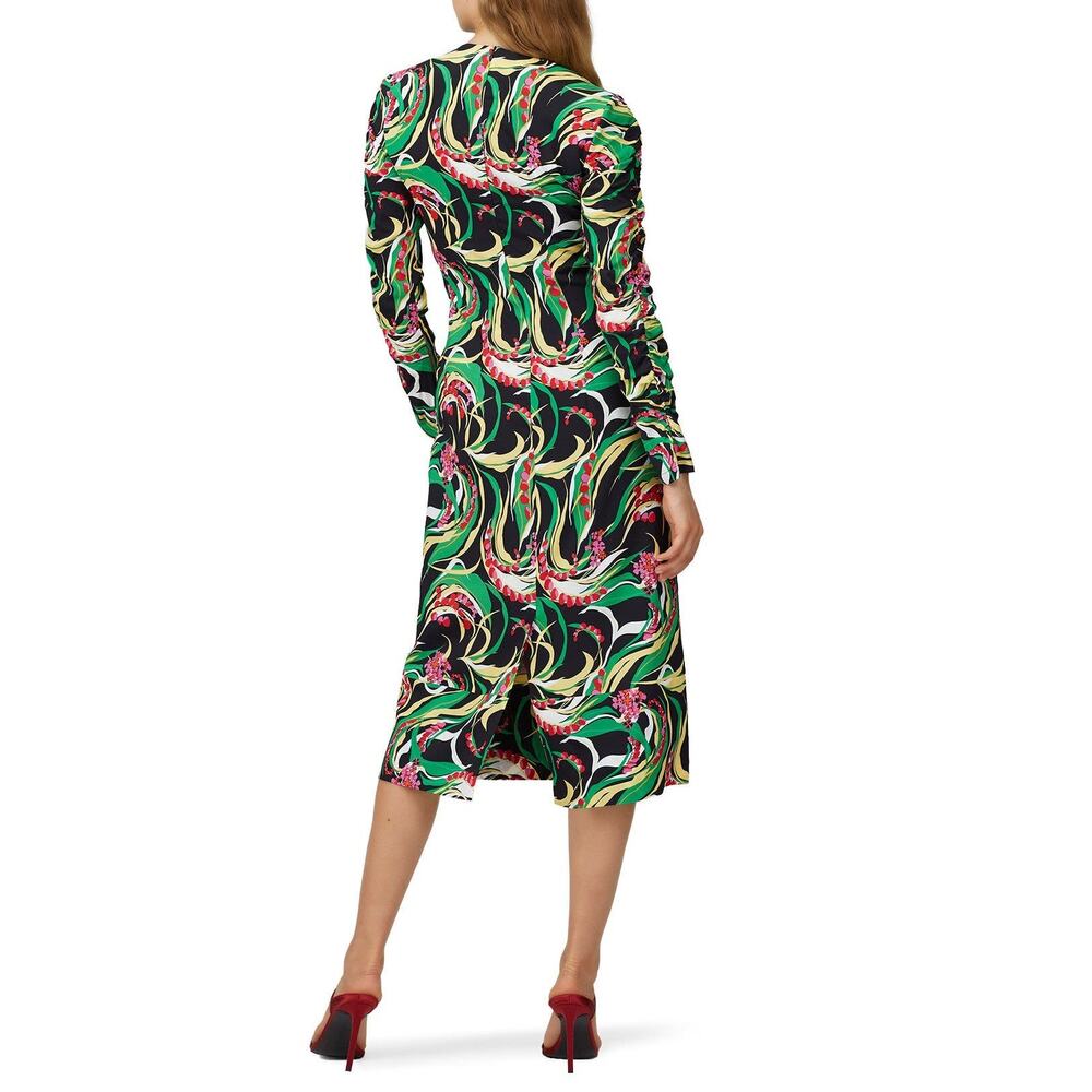 La DoubleJ Tinder Multicolor Floral Print Long Sleeve Midi Dress Size - Picture 3 of 16
